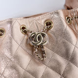 Chanel 25 Mini Metallic Rosegold
