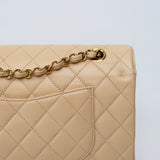 Chanel Double Flap Medium Beige -s16