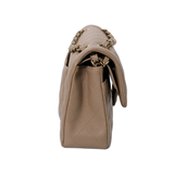 Chanel Double Flap Small Dark Beige GHW - (MICROCHIP)