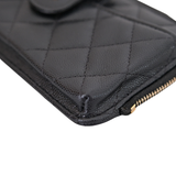 Chanel Medium Zippy Wallet Caviar Black