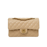 Chanel Double Flap Small Beige Claire GHW - s31