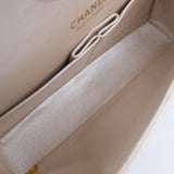 Chanel Double Flap Pearly Beige Medium -s16