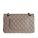 Chanel Double Flap Medium Dark Beige GHW - (MICROCHIP)