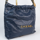 Chanel 22 North South Small Blue - (MICROCHIP)