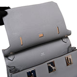 Hermes Jypsiere 28 Blue Lin PHW - X