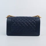 Chanel Le Boy Old Medium Blue -s27