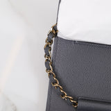 Chanel Wallet On Chain (WOC) Dark Gray - (Chip; 2024)