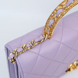 Chanel Top Handle Flap Purple - (MICROCHIP)