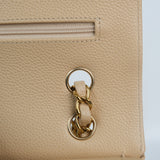 Chanel Double Flap Medium Beige Claire GHW - (MICROCHIP)