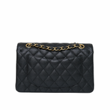 Chanel Double Flap Small Black Ghw -s30