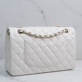 HOLD / Chanel Double Flap Medium White - GHW