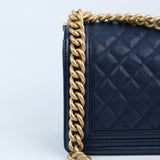 Chanel Le Boy Old Medium Blue -s27