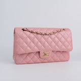 HOLD | Chanel Double Flap Medium Pink Iridescent -s27