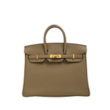 Hermes Birkin 25 Togo Beige Marfa GHW - W
