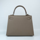 HOLD | Hermes Kelly 25 Etoupe Sellier PHW - U