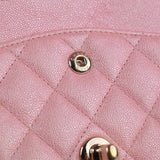 HOLD | Chanel Double Flap Medium Pink Iridescent -s27