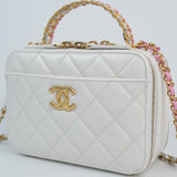 Chanel Matelasse White Multicolor Top Handle Pick Me Up