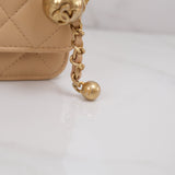 Chanel Wallet on Chain (WOC) Beige Pearl Crush - (MICROCHIP)