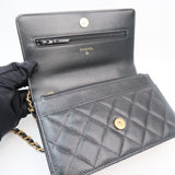 Chanel WOC Black Letres Top Handle GHW - (MICROCHIP)