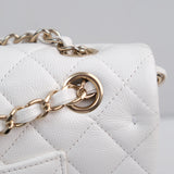 HOLD / Chanel Double Flap Medium White - GHW