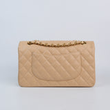 Chanel Double Flap Medium Beige Claire -(MICROCHIP)