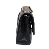 Chanel Double Flap Medium Black Caviar GHW - (MICROCHIP)