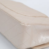 Chanel Double Flap Pearly Beige Medium -s16