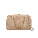 Chanel Mini Bowling Bag Raffia GHW