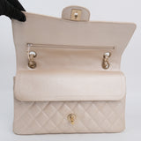 Chanel Double Flap Pearly Beige Medium -s16