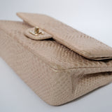 Chanel Double Flap Medium Iridescent Python GHW