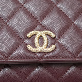 HOLD | Chanel WOC Burgundy Seasonal GHW - (MICROCHIP)