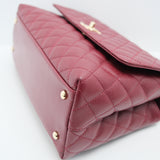 HOLD | Chanel Coco Handle Medium Burgundy GHW - (MICROCHIP)