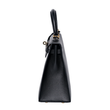 Hermes Kelly 25 Sellier Epsom Noir GHW - U