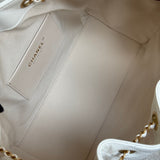 HOLD Chanel 25 Medium White GHW - (MICROCHIP)