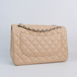 Chanel Double Flap Jumbo Beige SHW - s14