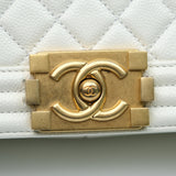 Chanel Le Boy Old Medium White - (MICROCHIP)