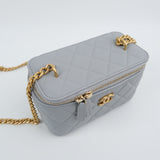 Chanel Vanity Caviar Light Gray Sweetheart Crush