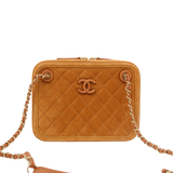 HOLD | Chanel Camera Case Suede GHW