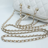 Chanel Mini Bowling Bag White GHW - (BRANDNEW)
