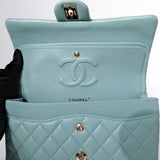 HOLD | Chanel Double Flap Medium Tiffany GHW -s29