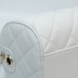Chanel Mini Bowling Bag White GHW - (BRANDNEW)