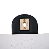 Chanel Mini Square Black and White GHW - s19