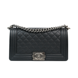 Chanel Le Boy Old Medium Black RHW - s29