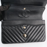 Chanel Chevron Double Flap Medium -s23