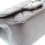 Chanel Mini Square Dark Brown SHW - s26