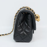 Chanel Mini Rec Pearl Crush Black GHW - (BRANDNEW)