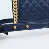 Chanel Le Boy Old Medium Blue -s27