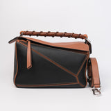 Loewe Puzzle Small Bicolor (Tan&Black)