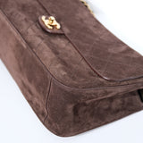 HOLD | Chanel Maxi Flap Suede Choco Brown GHW - (MICROCHIP)