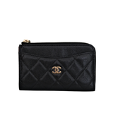 Chanel Zippy Wallet Black Caviar GHW